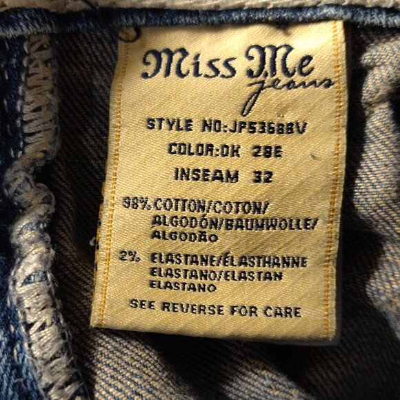 Miss Me JP5368BV Boot Cut Distressed Embellished Jeans SIZE 30 - Picture 5 of 6